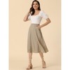 Allegra K Women's Chiffon Summer Vintage Floral Print A-Line Midi Skirts - 3 of 4