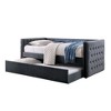 Twin Size Upholstered Daybed with Twin Size Trundle for Bedroom - 2 of 4