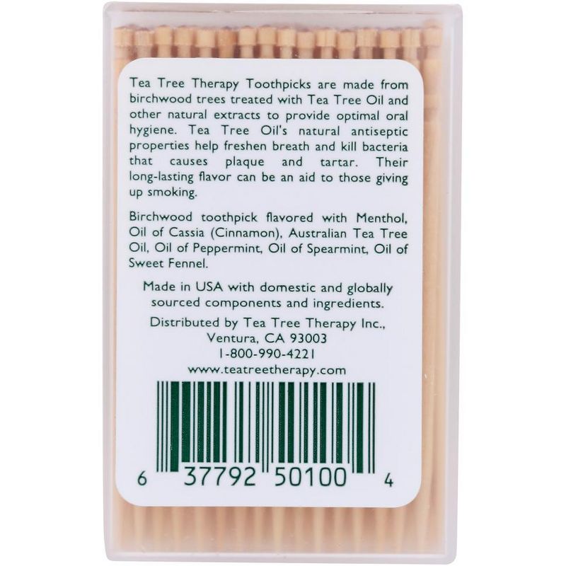 Tea Tree Therapy Mint Toothpicks Infused with Tea Tree Oil - Case of 12/100 ct, 3 of 7