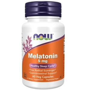 Melatonin 5mg by Now Foods  -  60 VegCap - 1 of 3