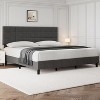 Whizmax Adjustable Headboard Bed Frame - Sturdy Metal Frame with Wood Slats & Support Legs, No Box Spring Needed, Easy Assembly, Gray - 2 of 4
