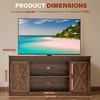 FONTOI TV Stand for Living Room Console Entertainment Center with 2-Layer, Sliding Door, TV Stand for 65 Inch TV, Brown, 15.24"* 57.95"*27.56" - 3 of 4