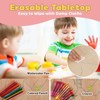 Aoibox Kids Table and 2 Chairs Set Height Adjustable Toddler Furniture for Ages 3-8 Easy Wipe Arts Crafts Pink 3pcs - 4 of 4