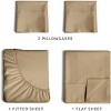 100% Cotton 400 Thread Count 4 Piece Sheet Set - Soft & Cozy Sateen Bed Sheets - CGK Linens - 3 of 4