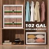 Mr Ironstone Stackable Storage Bins with Doors and Wheels, Closet Organizers and Storage - 3 of 4