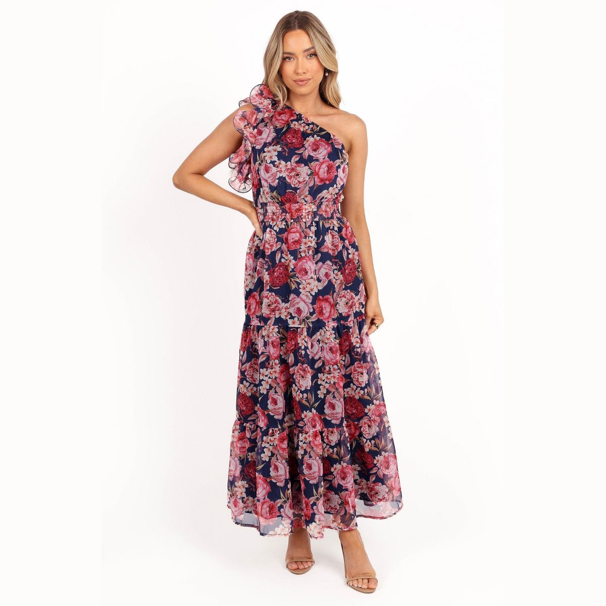 Petal and Pup Womens Layley One Shoulder Maxi Dress