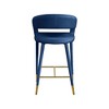 Meridian Furniture,Destiny Navy Velvet Stool - 2 of 4