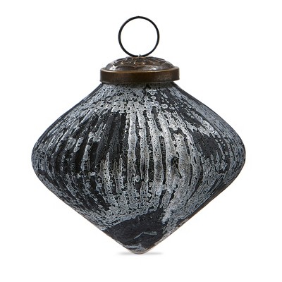 tagltd Twilight Ribbed Ornament 4 In