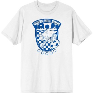 Sonic The Hedgehog Sonic Soccer Badge Men's White Tshirt - 1 of 2