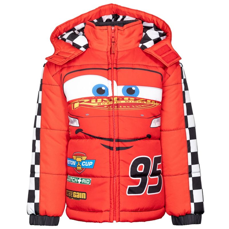 Disney Pixar Cars Lightning McQueen Winter Coat Puffer Jacket Little Kid, 3 of 10
