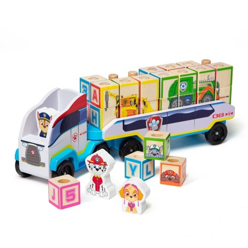 Melissa and doug cheap alphabet blocks wooden truck