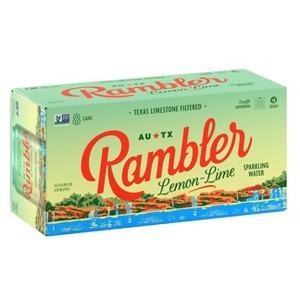 Rambler Lemon Lime Sparkling Water - 8pk/12 fl oz Cans - 1 of 4