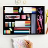 Juvale Bamboo Silverware Drawer Organizer Tray for Kitchen, Black, 17 x 12 Inches - 4 of 4