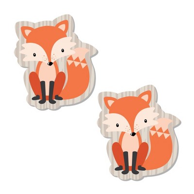 Big Dot of Happiness Fox - DIY Shaped Baby Shower or Birthday Party Cut-Outs - 24 Count