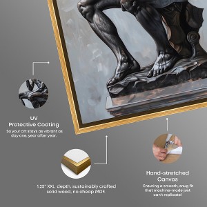 Notoriart Ebony Statue in Thought Men Style Wall Art Framed - 1 of 4