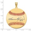Black Bow Jewelry 14K Gold Plated Harmon Killebrew Signature LG Enamel Baseball Pendant - 4 of 4
