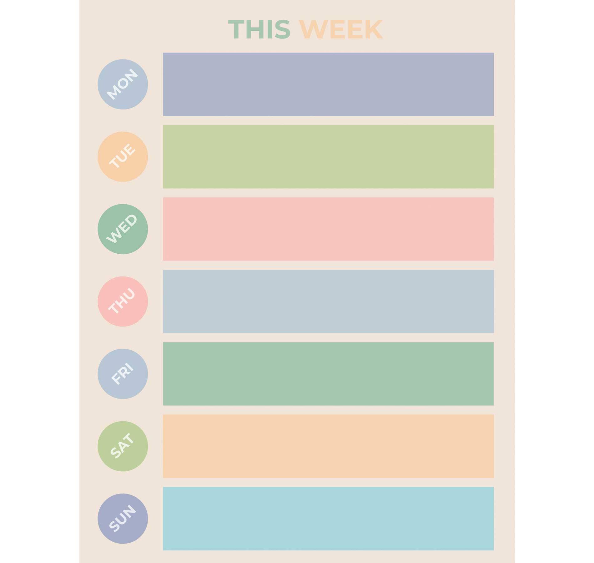 Tempaper & Co. Peel and Stick Weekly Planner Dry Erase