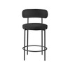 Meridian Furniture,Beacon Black Boucle Fabric Stool, Set of 2 - 3 of 4
