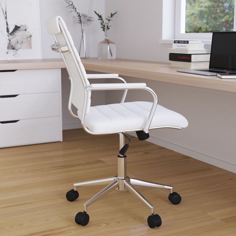 Merrick Lane High Back Home Office Chair With Pneumatic Seat Height Adjustment And 360° Swivel, 3 of 21