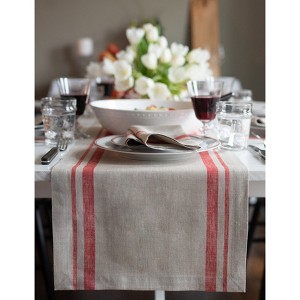 Solino Home Striped Linen Table Runner | French Stripe - 1 of 4