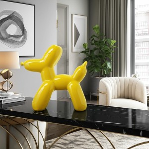 Ceramic Balloon Dog Figurine - Modern Glam Ceramic Sculpture for Home, Office, Bedroom & Living Room Decor - White - 1 of 4