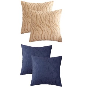 REGALWOVEN 4 Pcs Solid Soft Throw Pillow Covers for Living Room, Sofa, Couch - 1 of 4