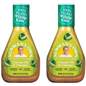 Newman's Own Olive Oil & Vinegar Salad Dressing, 16 oz Bottle (Pack of 2) - 1 of 1
