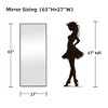 PexFix Rectangular Metal Framed Full Length Wall Mirror Free Standing Mirror in Black - 3 of 4