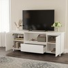 TV Stand for TVs, Modern Fluted Media Console with Storage Drawer and Adjustable Shelves，Entertainment Center for Living Room, Bedroom. - 4 of 4