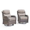 Outdoor Gliders Swivel Chairs with 6-Inch Thick Cushions Swivel Rocker Patio Chairs - 3 of 4