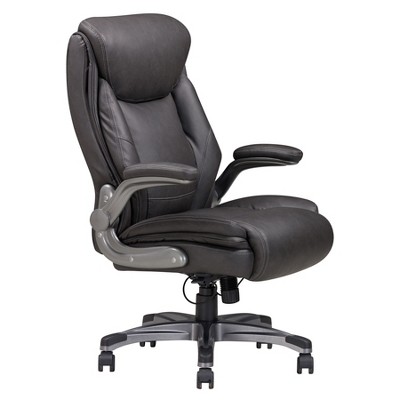 Okak Classic Ergonomic Office Chair with Adjustable Armrest, Comfy Chair with 360-Degree Swivel and Wheels, Desk Chair for Office, Home, Gray