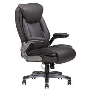 Okak Classic Ergonomic Office Chair with Adjustable Armrest, Comfy Chair with 360-Degree Swivel and Wheels, Desk Chair for Office, Home, Gray - 1 of 4