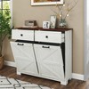 Bella Depot Farmhouse Double Trash Cabinet for 20 Gallon - 2 of 4