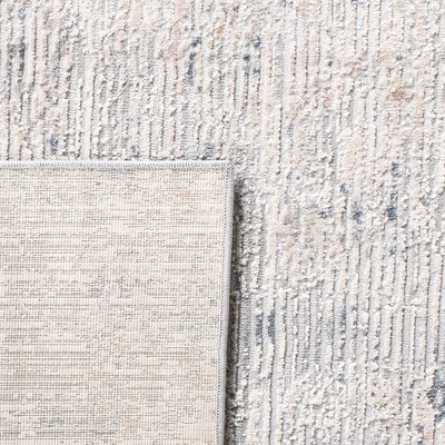 Reversible Abstract Gray Synthetic 8' x 10' Area Rug