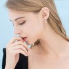 Lightweight Teardrop Gold Hoop Earrings for Women - Chunky Pull Through Huggie High Polished Statement Gift for Women Trendy - 3 of 4