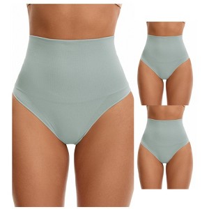 INSPIRE CHIC 3 Packs Women's Shapewear Tummy Control High Waist Shaping Panties Body Shaper Underwear - 1 of 4