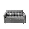 TiramisuBest 3 in1 Pull out Sleep Sofa Bed Loveseat Couch with Adjustable Backrest Side Pockets and Lumbar Pillows for Living Room - 2 of 4