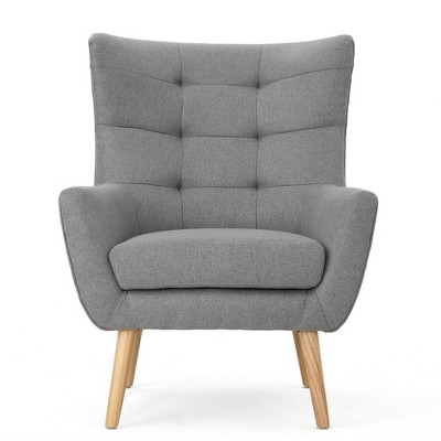 Modern Club Chair, Upholstered Soft Curved Backrest Seat, Cushioned Armchair, Ergonomic Accent Chair For Living Rooms
