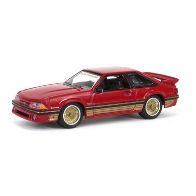 1/64 1988 Ford Mustang Sln W/ Gold Decals & Rims Red Greenlight Le ...