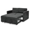 NicBex 54.5"x33"x31.5" Sleeper Sofa Couch Chenille Loveseats Sofa Bed with Pull-out Bed, 2 Arm Pocket - 2 of 4