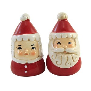 3.5 Inch Mr./Mrs. Claus Salt And Pepper Christmas Johanna Parker Salt And Pepper Shakers - 1 of 3