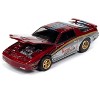 1987 Pontiac Firebird GTA "King of the Jungle" Red and Silver Metallic with Graphics 1/64 Diecast Model Car by Johnny Lightning - 3 of 4