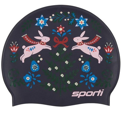 Sporti Folklore Forest Silicone Swim Cap