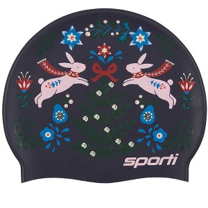 Sporti Folklore Forest Silicone Swim Cap - 1 of 4
