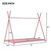 CAVINAS Minimalist Twin Size Bed Frame, Metal Bed with Triangle Structure for Children, Floor Platform Bed - 3 of 4