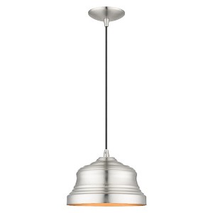 Livex Lighting Endicott 1 - Light Pendant in  Brushed Nickel - 1 of 4