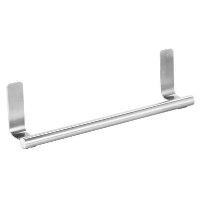 iDesign Stainless Steel Adhesive Towel Bar for Kitchen Storage, Brushed