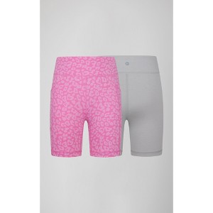 90 Degree By Reflex Girls 2 Pk Interlock Lanie Side Pocket Bike Short and Everyday Basic Bike Short - 1 of 4