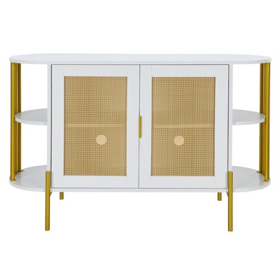 Bella Depot 47.2''W 2-Door Elegant Curved Dining Cabinet