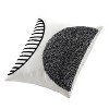 20"x20" Oversize Graham Square Throw Pillow White/Black - Brielle Home: Cotton Tufted, Indoor Geometric Design, Zippered - 2 of 4